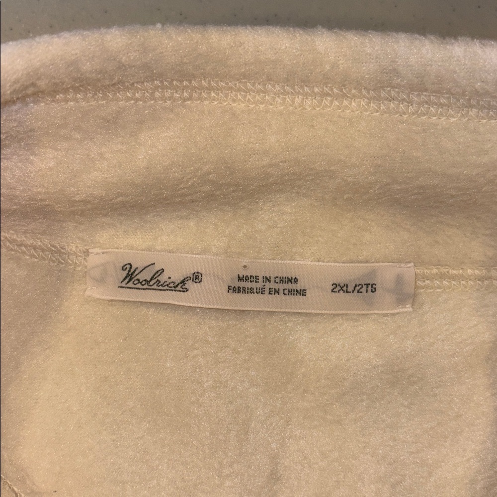 Woolrich Woman’s 2X Cream 1/4 Zip Pullover Sweater - Picture 2 of 7